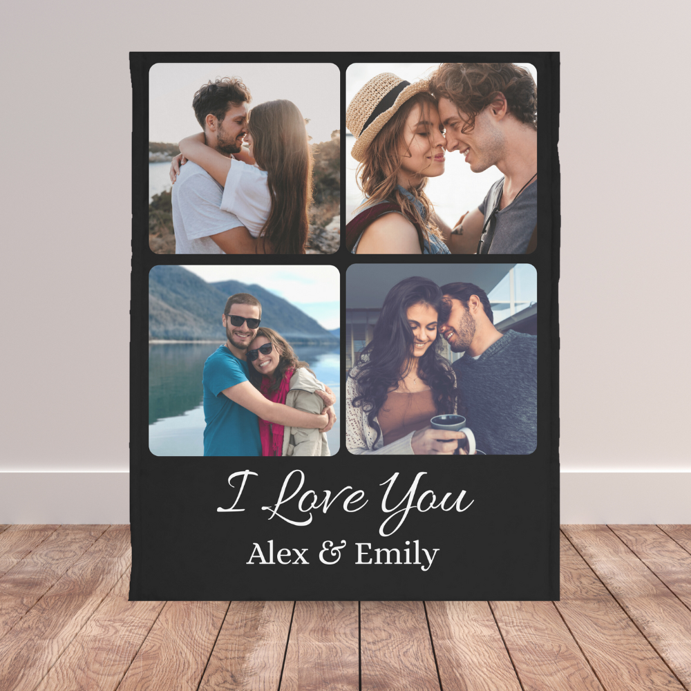 Personalized Couple Photo Blanket