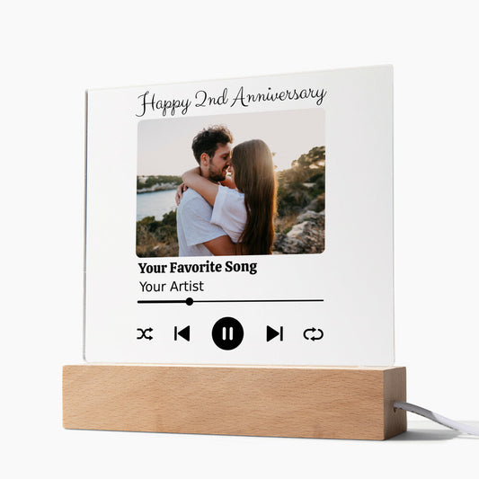 Personalized Photo Song Acrylic Square Plaque