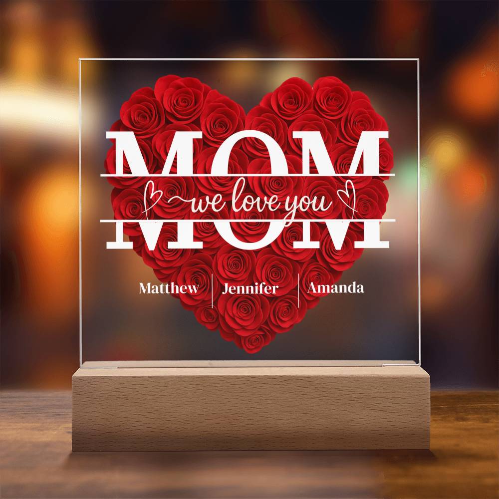MOM Personalized Acrylic Square Plaque