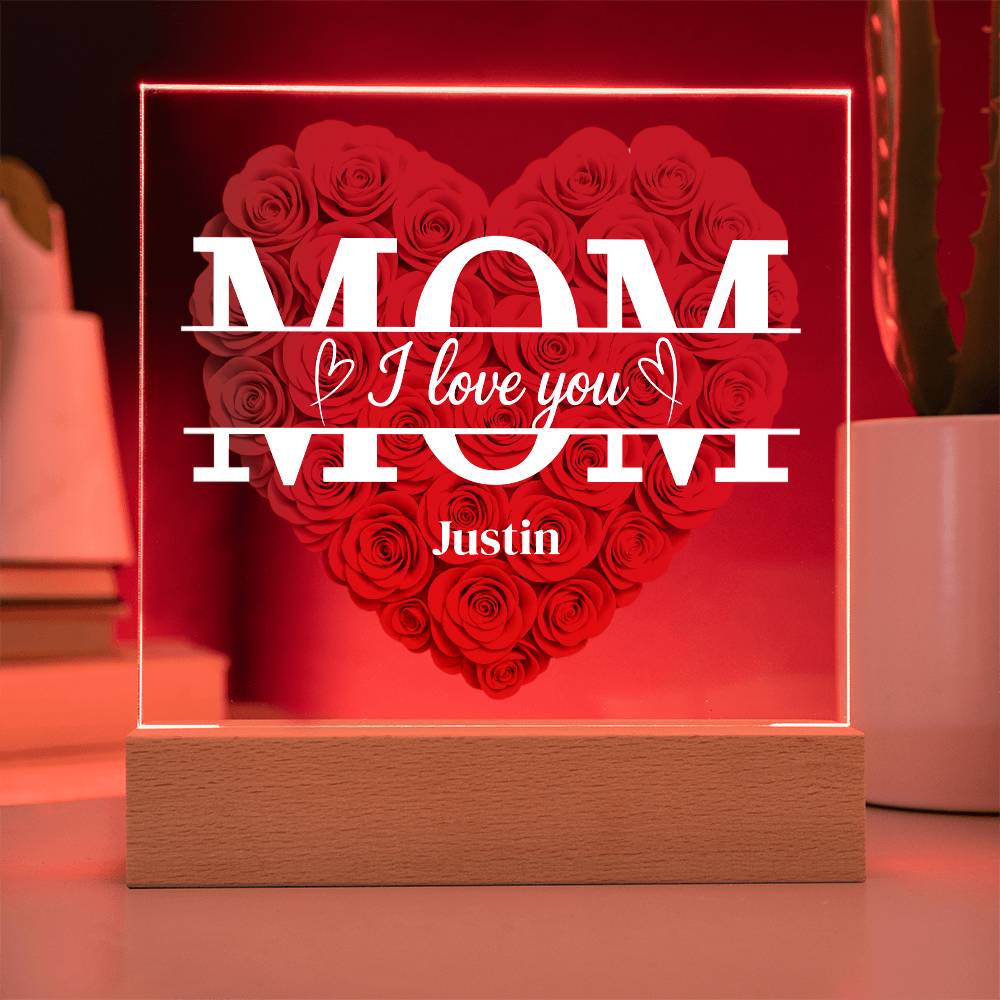 MOM Personalized Acrylic Square Plaque