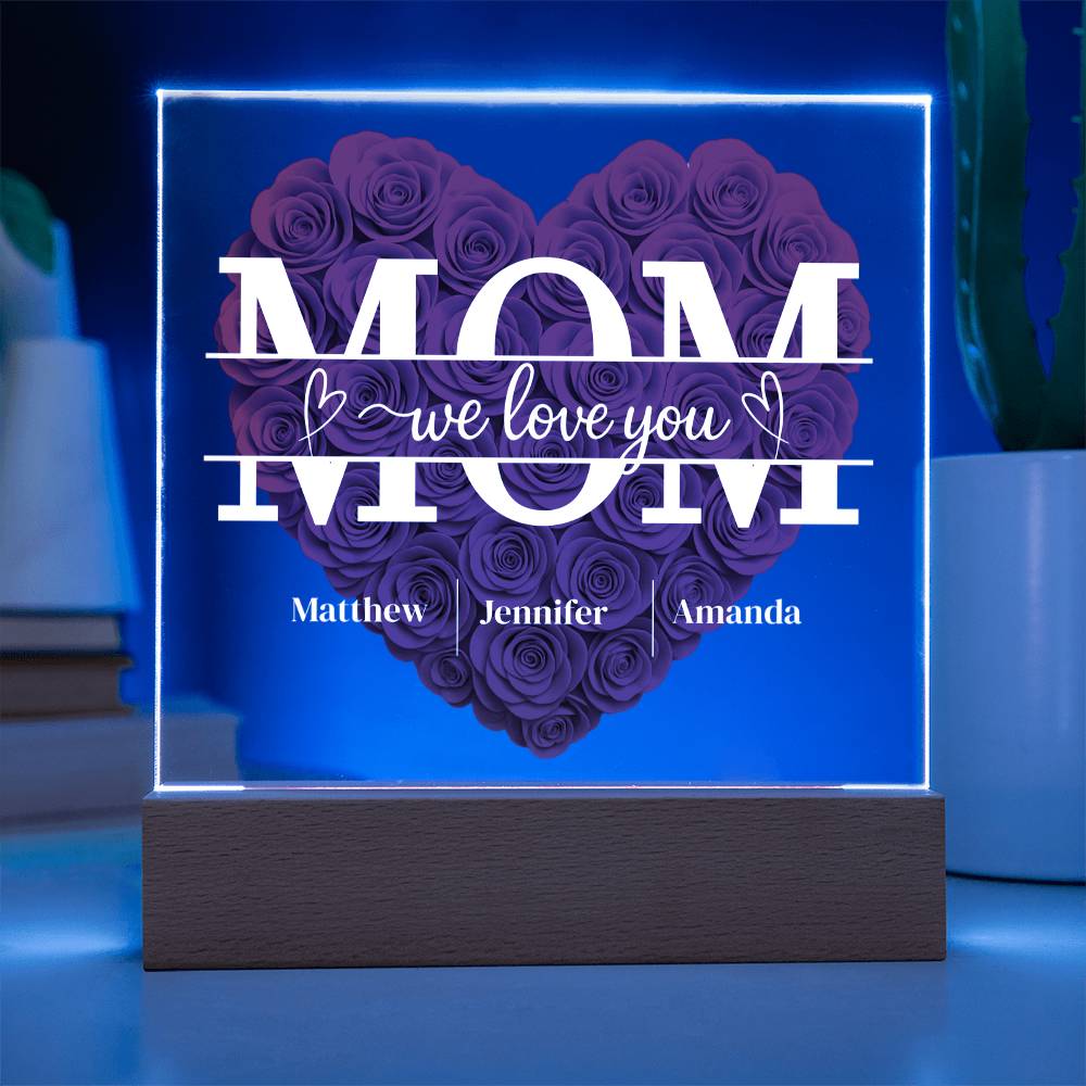 MOM Personalized Acrylic Square Plaque
