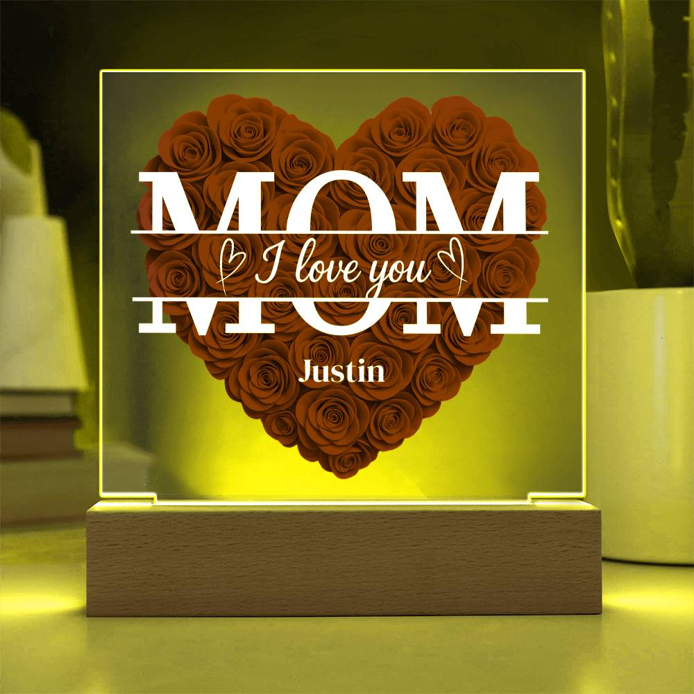 MOM Personalized Acrylic Square Plaque