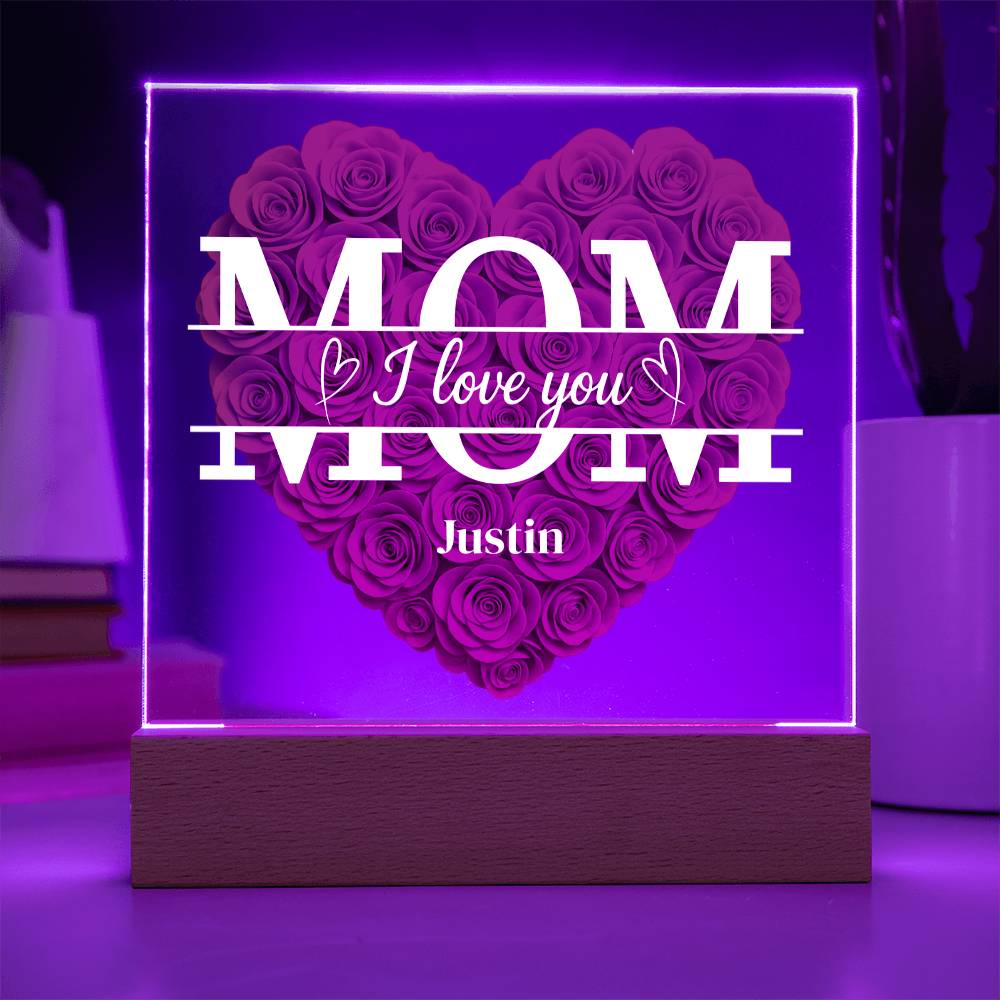 MOM Personalized Acrylic Square Plaque