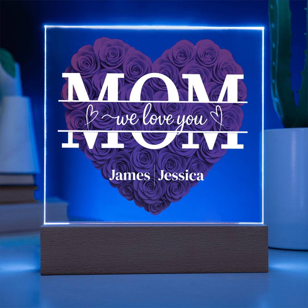 MOM Personalized Acrylic Square Plaque