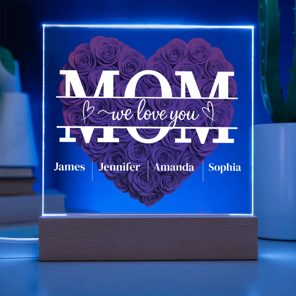 MOM Personalized Acrylic Square Plaque