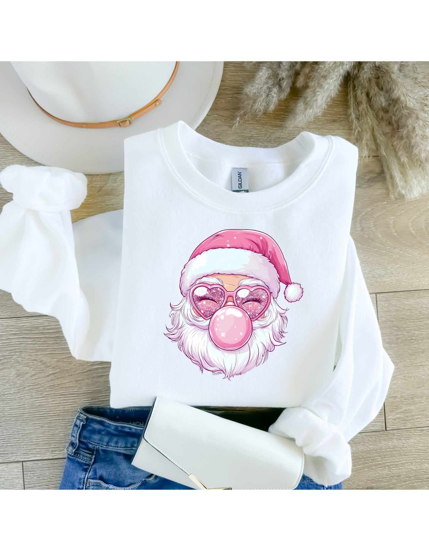 Santa Pink Bubble Gum  T- Shirt | Sweatshirt | Hoodie